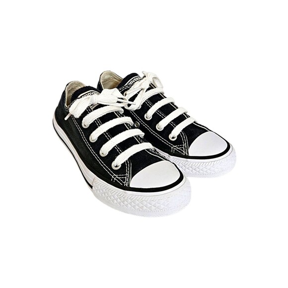 Converse Little Kids Chuck Taylor All Star Ox Black Canvas Sneakers Youth Size13 - Picture 3 of 8